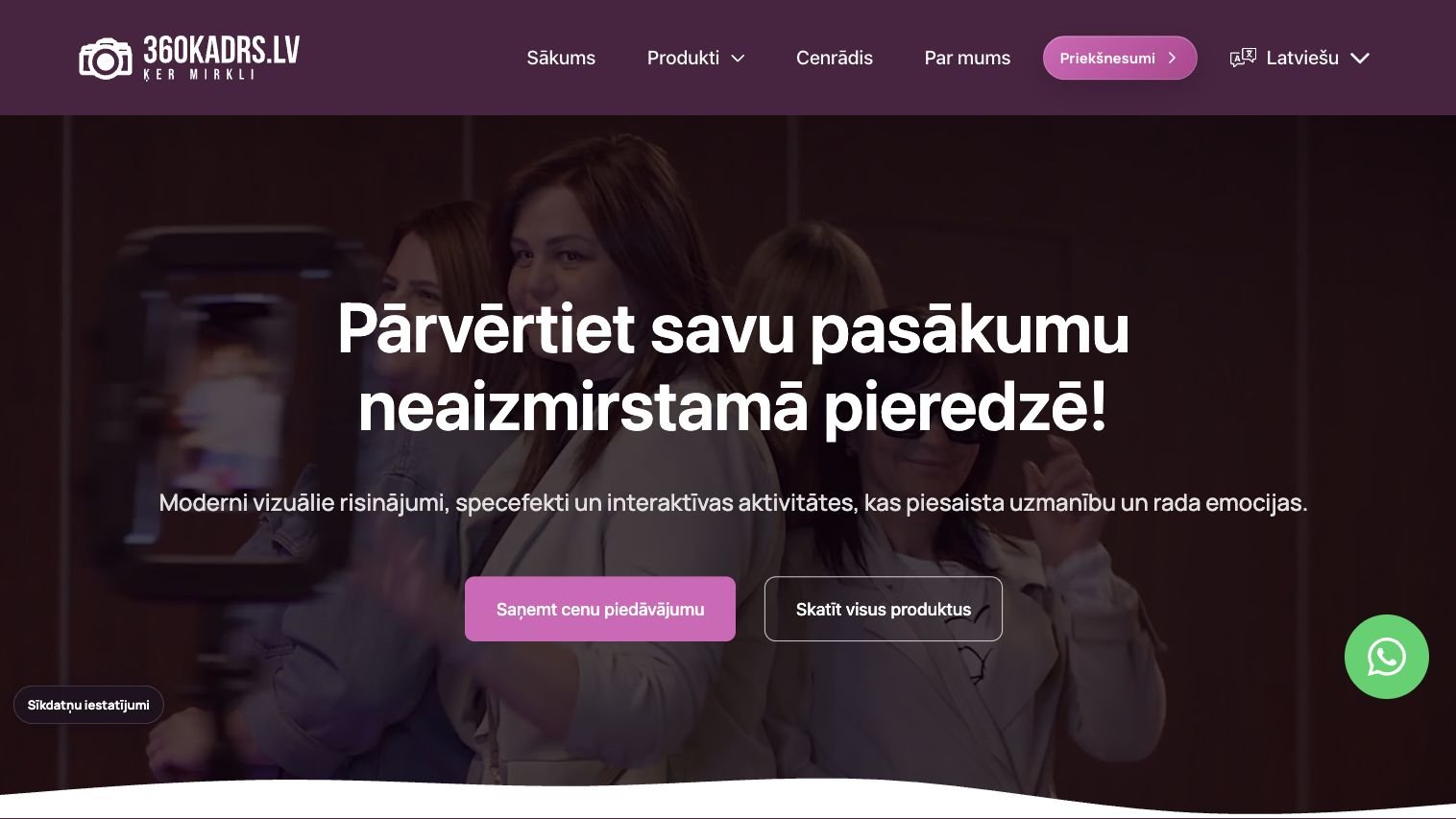 360kadrs.lv sākumlapas priekšskatījums