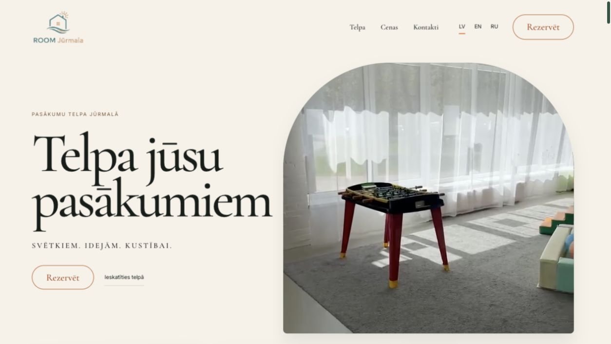 ROOM Jūrmala īstās mājaslapas priekšskatījums